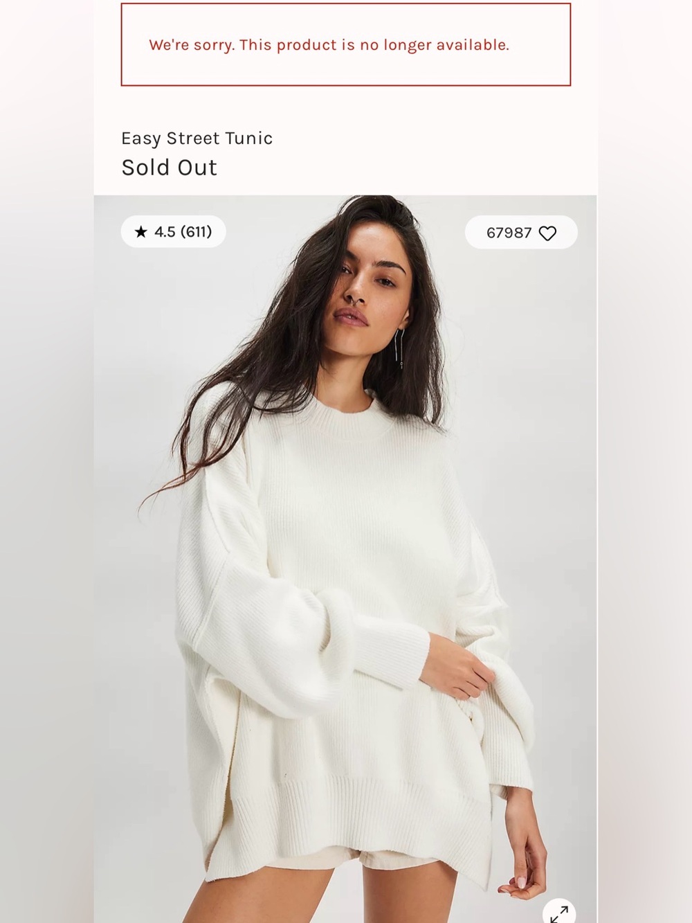 Free People Easy Street Tunic Sweater